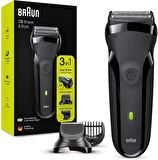 Braun 3 300 BT 6 Başlıklı Kablosuz Islak/Kuru Saç-Sakal 3 in 1 Çok Amaçlı Tıraş Makinesi 